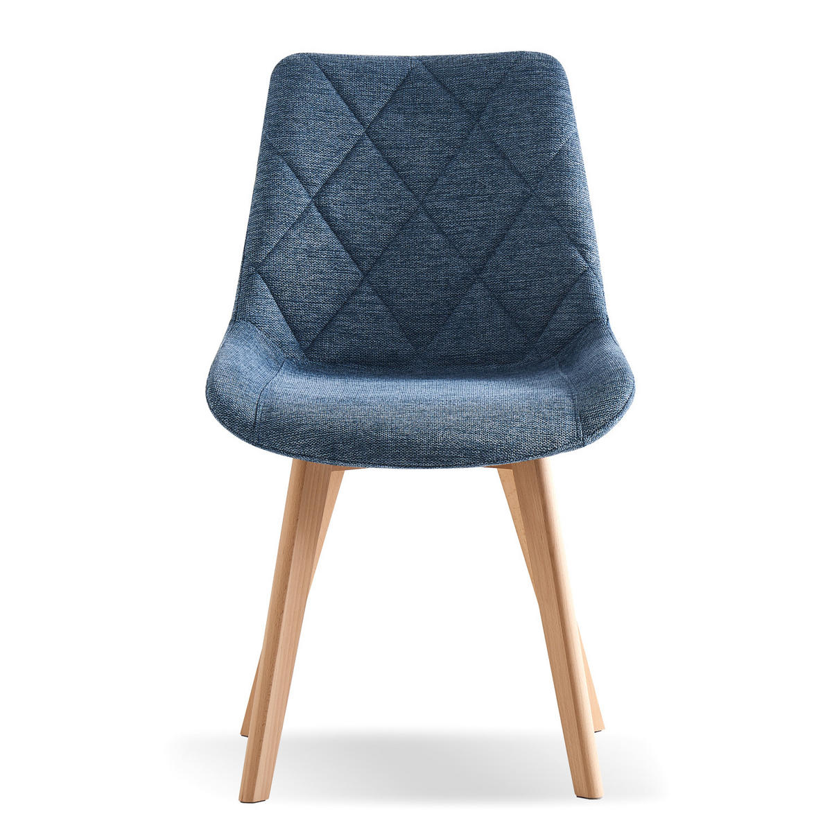 STUHL TANIA Blau 2 Stück - Blau, Holz/Textil (52/88/60cm) - B&D Home