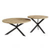 COUCHTISCH rund auf MDF, Artisan Eiche - Schwarz/Braun, Holzwerkstoff (75/75/36cm) - Idohome