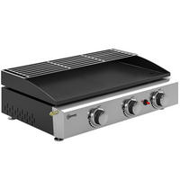 GASGRILL Stahl Edelstahl Schwarz - Schwarz, Metall (44/21/62cm) - Outsunny