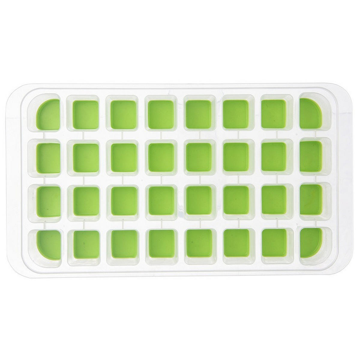 EISWÜRFELFORM Silikonboden für 32 Würfel Grün - Klar, Kunststoff (32.5/3/18cm) - Orion 