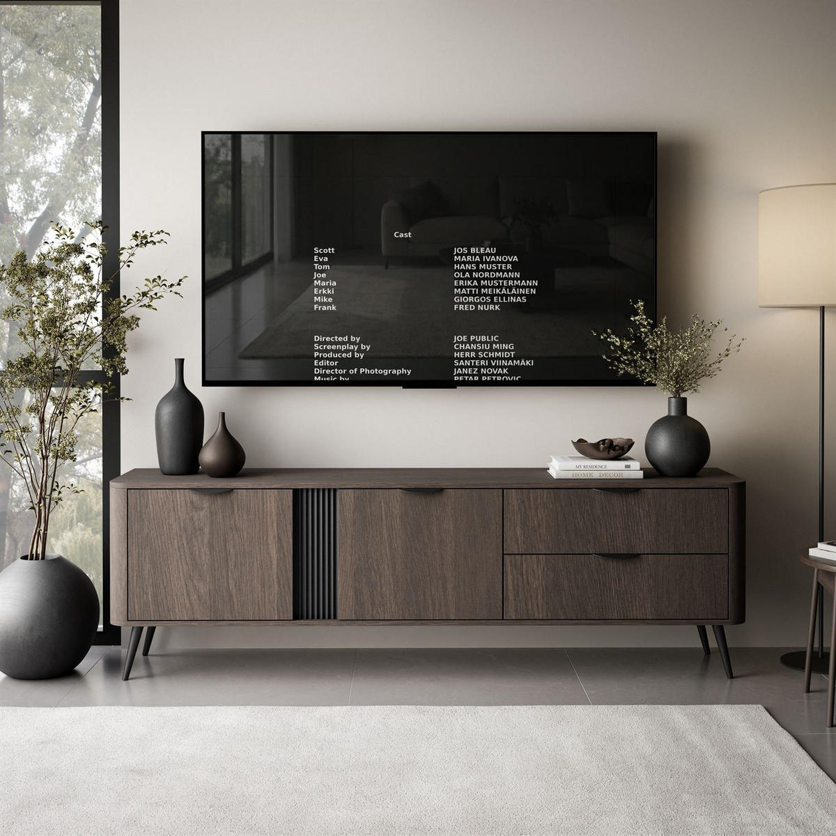 TV-SCHRANK TWILIGHT 2D2D mit Schubladen - Eichefarben, Holzwerkstoff (195/61/38cm) - Lookway