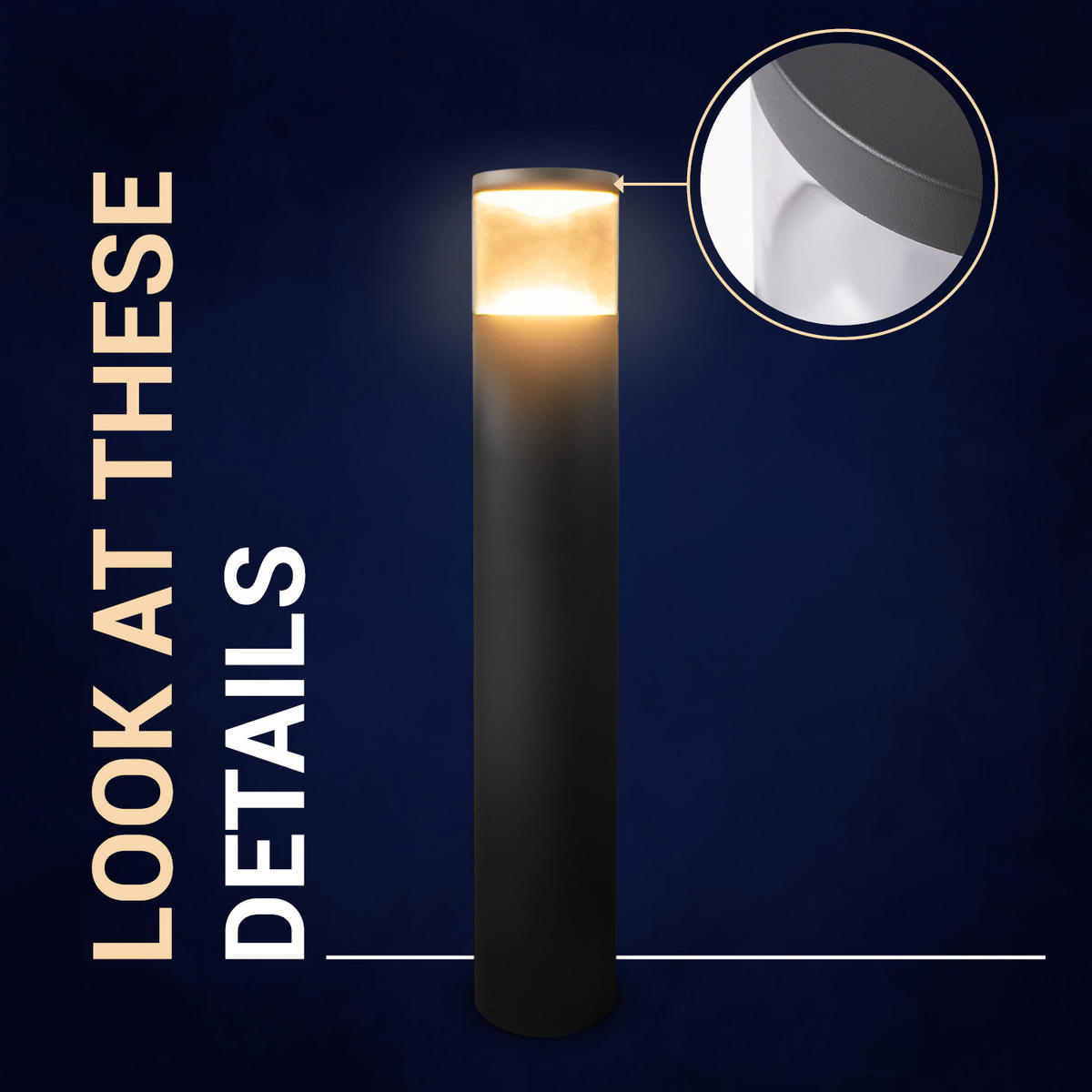 AUSSENLEUCHTE Giulia 90 - Anthrazit, Metall (14.7/14.7/90cm) - Paco Home