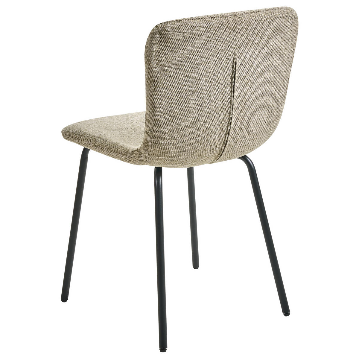 ESSZIMMERSTUHL 4er-Set Beige Caldwell - Beige/Schwarz, Textil (45/80/46cm) - Beliani