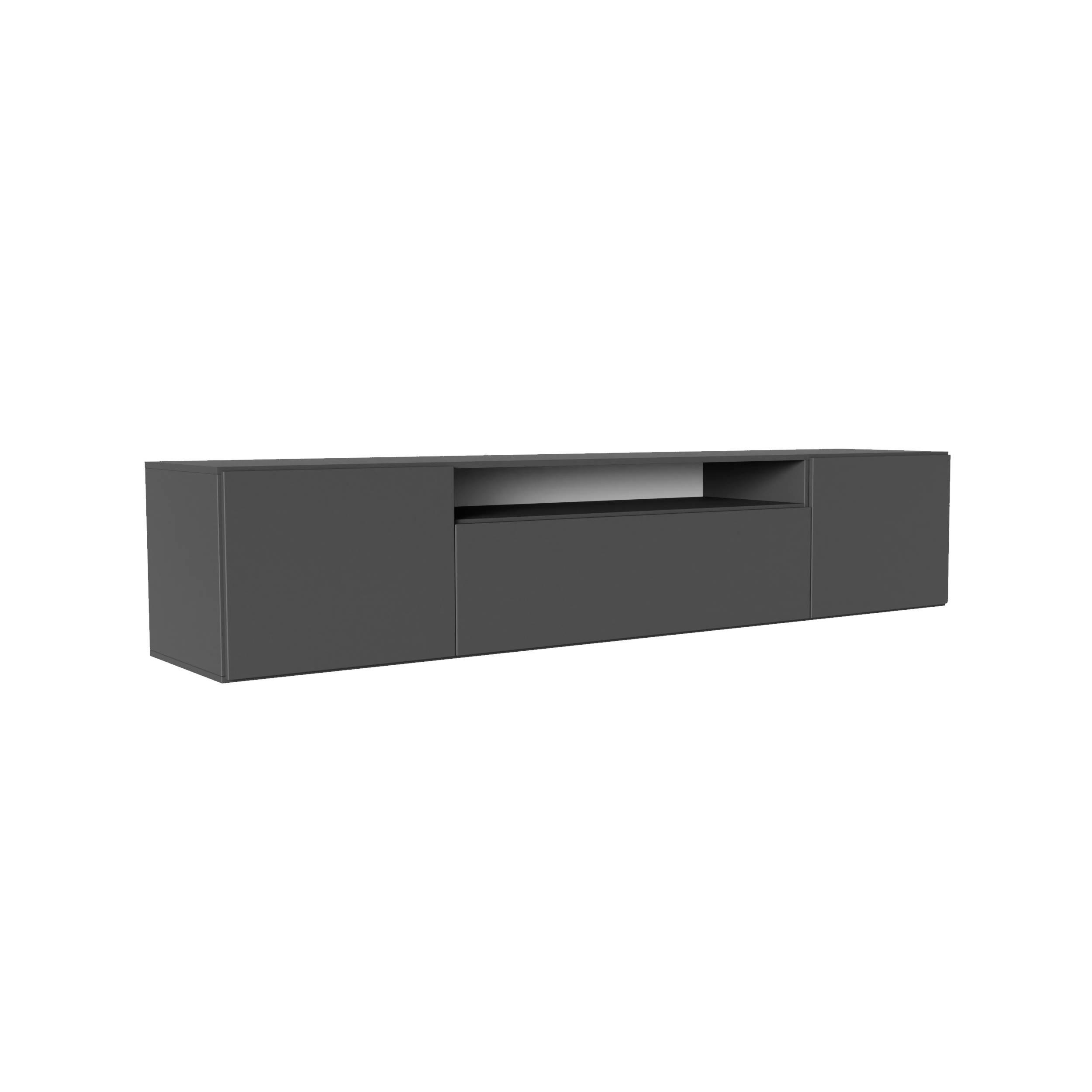 TV-SCHRANK LIO - Graphitfarben, Holzwerkstoff (200/40/41cm) - Meblini
