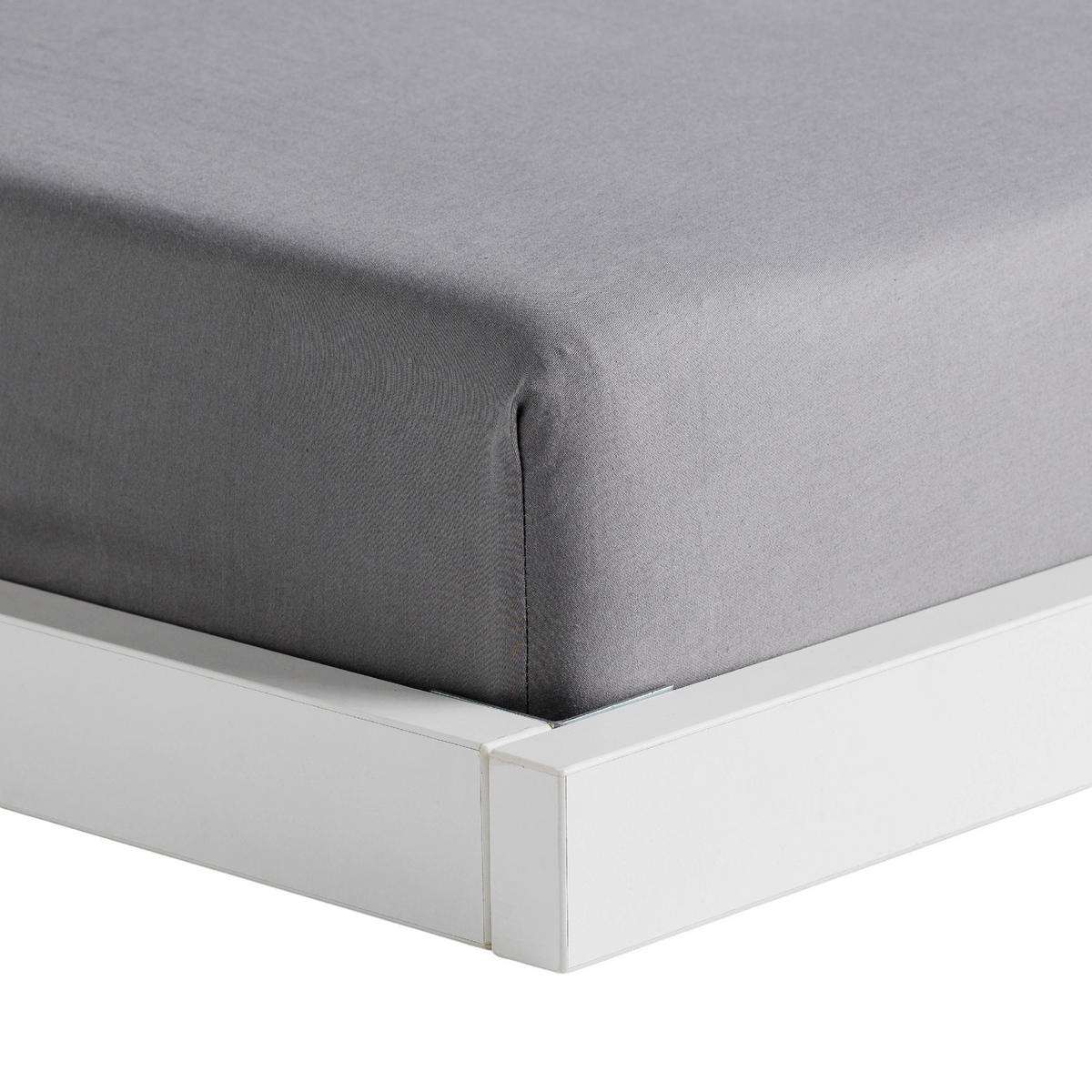 SPANNBETTTUCH Satinette - Grau, Textil (160/200cm) - home&you