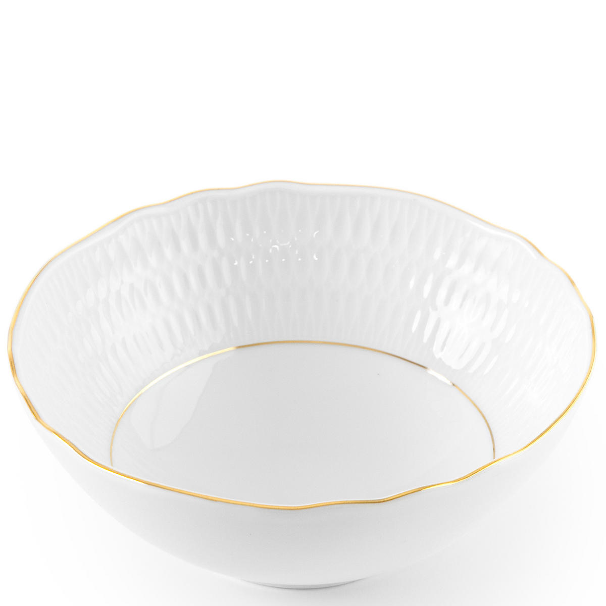 SALATSCHÜSSEL CMIELOW SOFIA GOLD aus Porzellan - Weiß, Keramik (17/17/6.6cm) - KONSIMO®