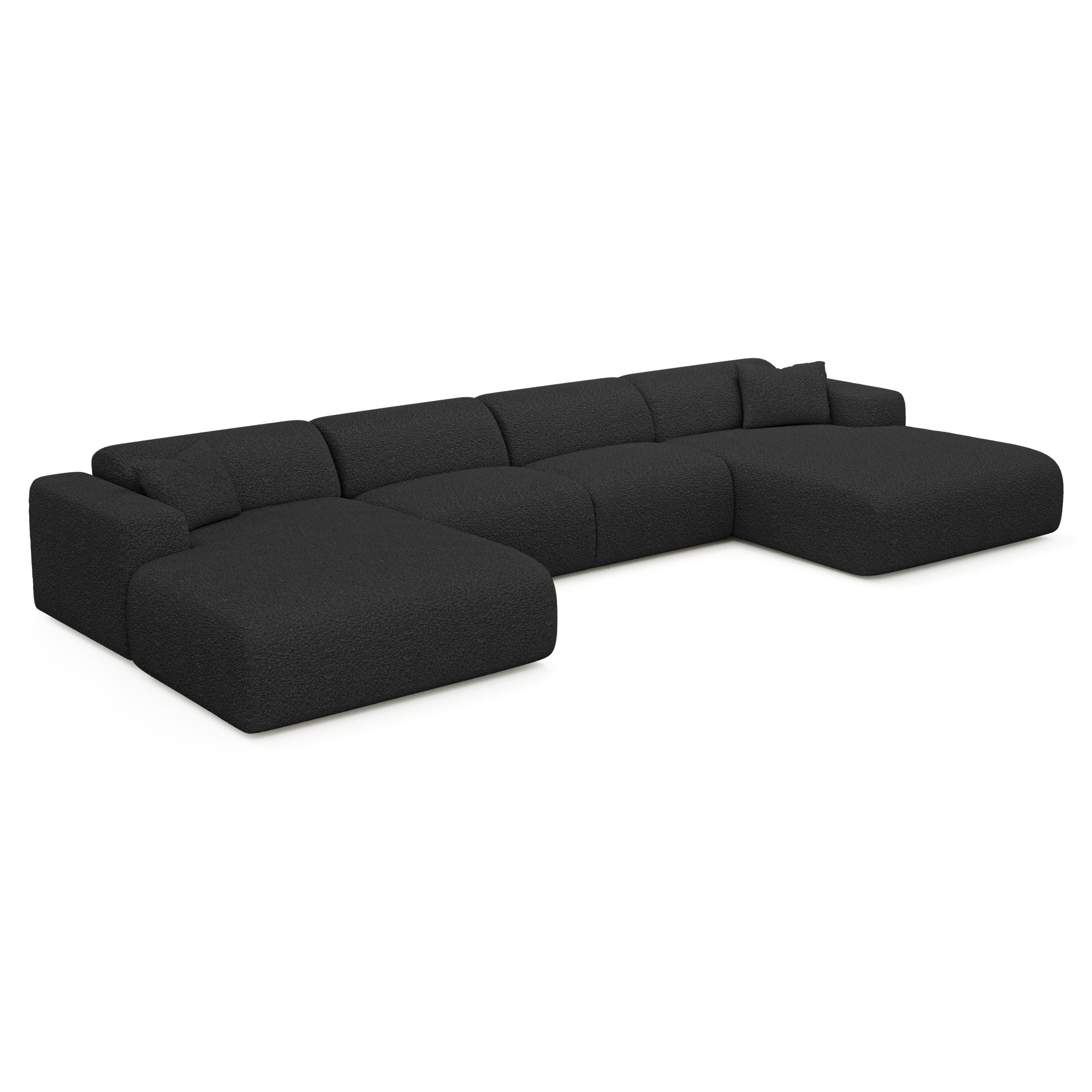 Sia Home Wohnlandschaft Anthrazit 366x73x165 cm