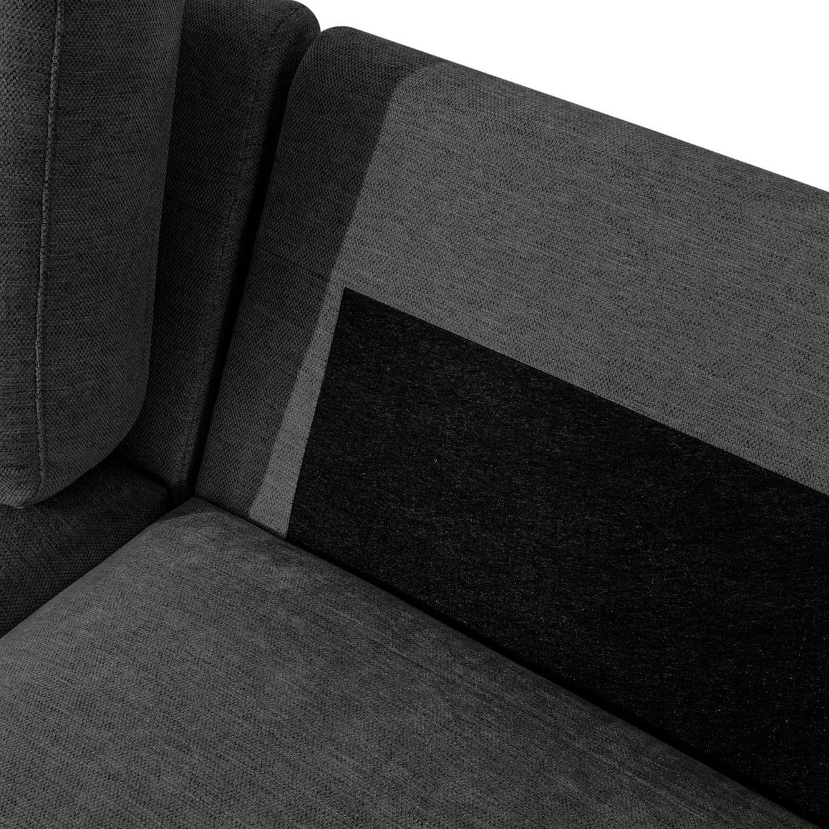 5-SITZER ECKSOFA ZUCCO Chenille rechts, Anthrazit - Anthrazit, Textil (430/84/105cm) - KONSIMO®