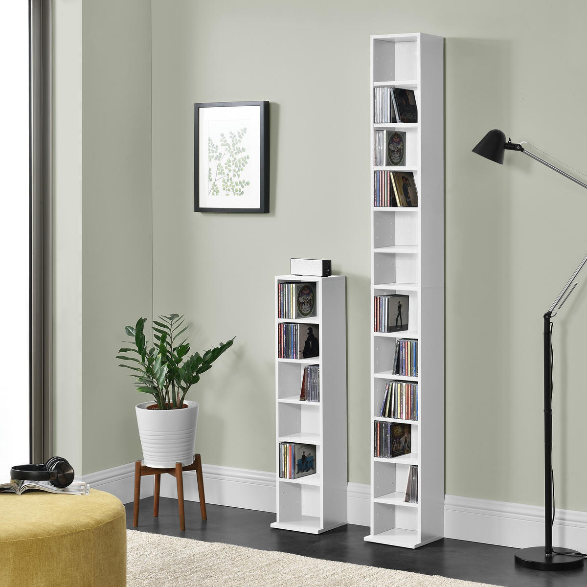 CD-REGAL Høyset - Weiß, Holzwerkstoff (20/175/20cm) - [en.casa]