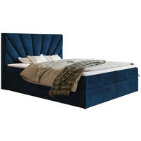 BETT Blau FOX 6 Kontinentalbett 120x200 cm - Blau, Textil (120/200cm) - Sepro Meble