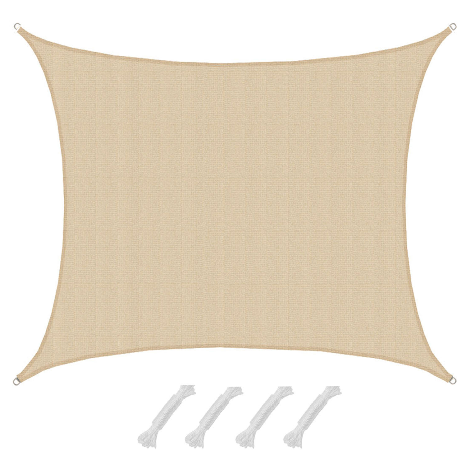 SONNENSEGEL Luftdurchlässig 600/500 cm Beige - Beige, Kunststoff (500/600cm) - Amanka