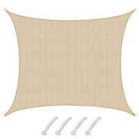 SONNENSEGEL Luftdurchlässig 600/500 cm Beige - Beige, Kunststoff (500/600cm) - Amanka