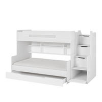 ETAGENBETT HARRY 90/200 + 120/200 in Weiß - Weiß, Holzwerkstoff - Deine Möbel 24
