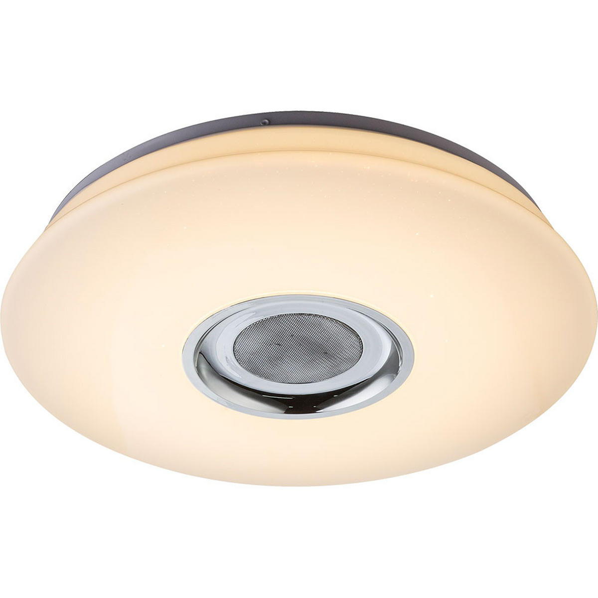 LED DECKENLEUCHTE Weiß mit Bluetooth und Lautsprecher - Weiß, Kunststoff (40/40/7.8cm) - Globo Lighting