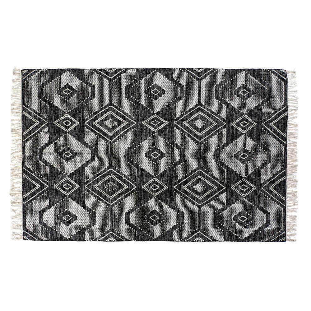 TEPPICH Weiß Schwarz Baumwolle (160 x 230 x 1 cm) - Multicolor, Naturmaterialien (160/230cm) - DKD Home Decor
