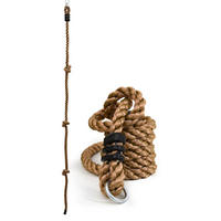 KLETTERSEIL mit Knoten 195/2,5 cm - Braun, Kunststoff (2.5/200cm) - Littletom