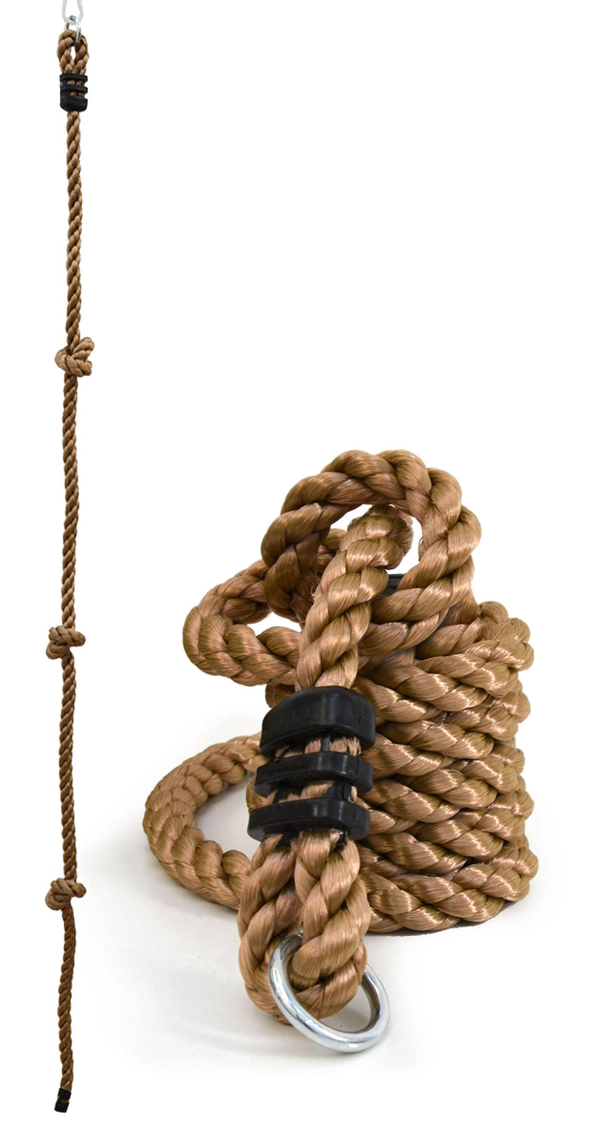 KLETTERSEIL mit Knoten 195/2,5 cm - Braun, Kunststoff (2.5/200cm) - Littletom