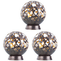 LED AUSSENLEUCHTE Metall Schwarz Kugel-Design - Schwarz, Metall (20/20/22.5cm) - Nowa