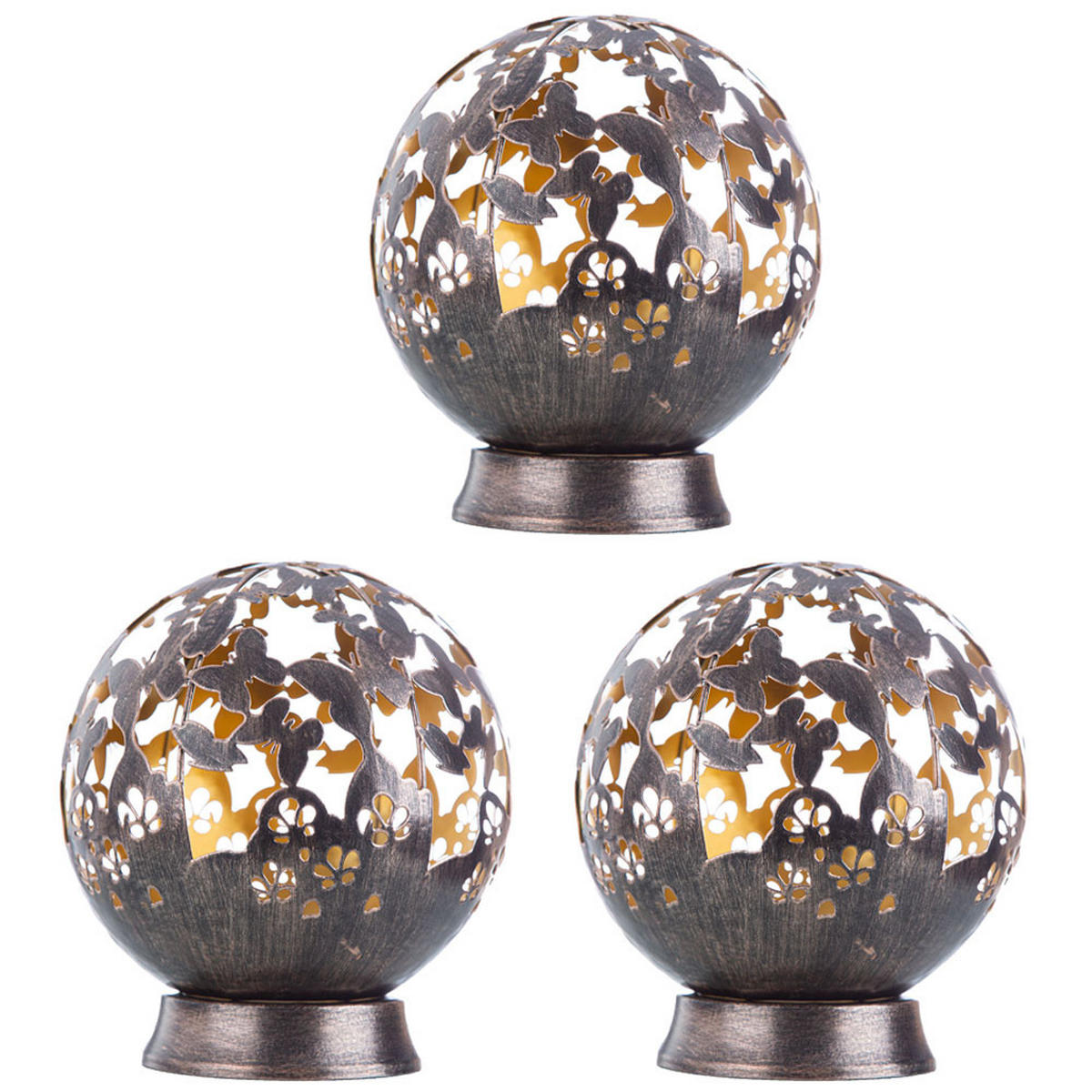 LED AUSSENLEUCHTE Metall Schwarz Kugel-Design - Schwarz, Metall (20/20/22.5cm) - Nowa