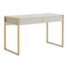 SCHREIBTISCH mit 2 Schubladen - MDF & Metall - Beige & Goldfarben - MASON - Beige, Holz (120/60/75cm) - Pascal Morabito