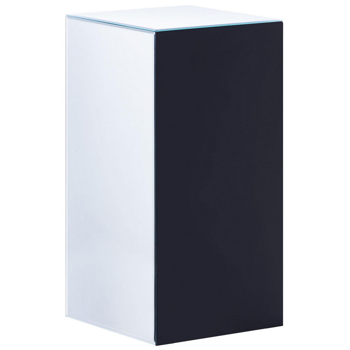 NACHTTISCH Spiegeleffekt 3 Schubladen Lorris - Silberfarben, Glas (45/60/35cm) - Beliani