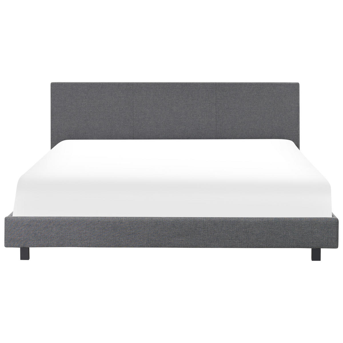 POLSTERBETT 180/200cm Grau Albi - Grau, Textil (180/200cm) - Beliani