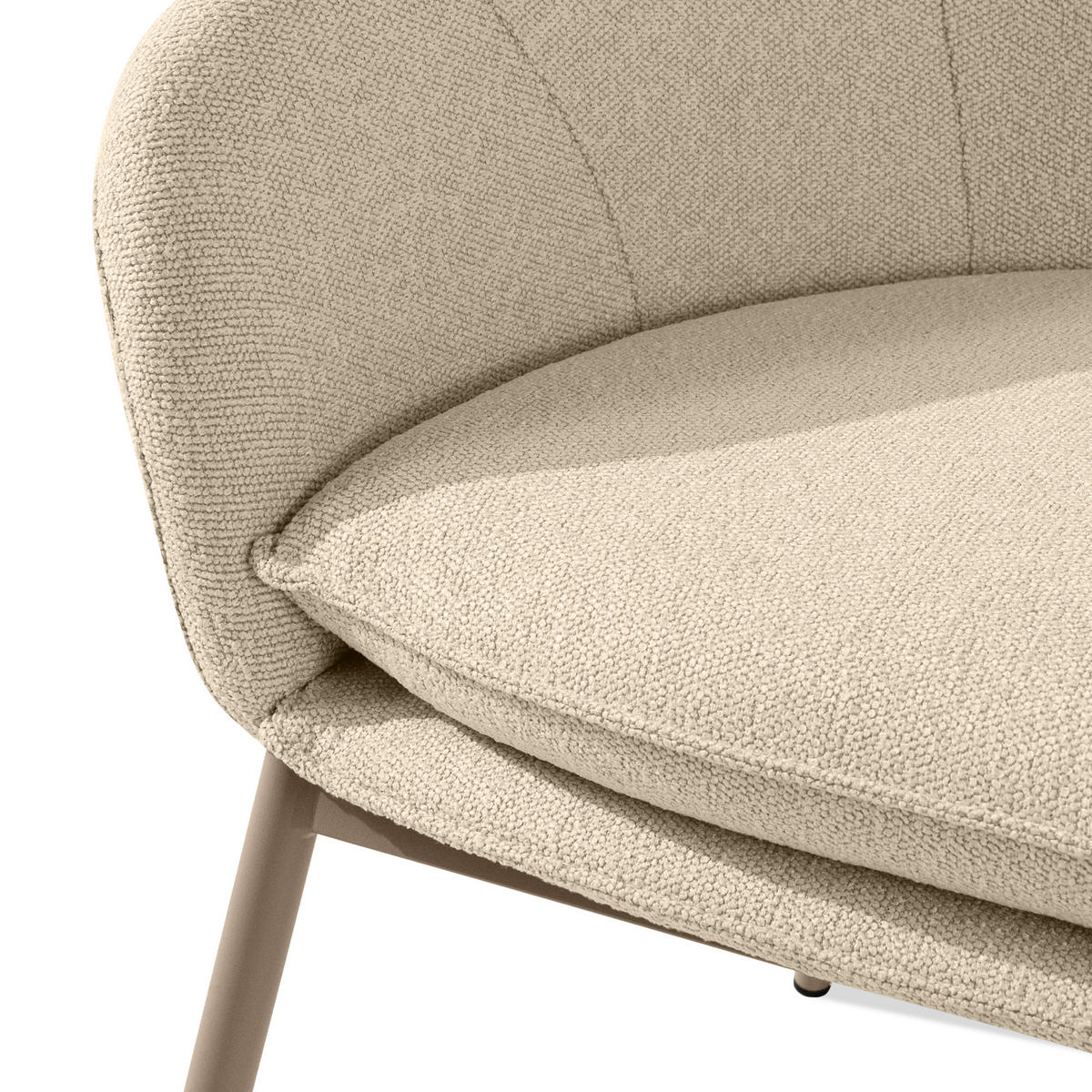 GARTENSOFA SOLIS Loungesofa, - Creme, Textil/Metall (118/76/66cm) - KONSIMO®