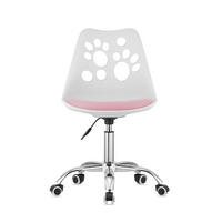 BÜRODREHSTUHL Weiß/Pink, Höhenverstellbar, Rollen, Ohne Armlehnen, Ergonomisch Für Büro Und Schlafzimmer - Weiß, Textil (51/94/58cm) - Best For Home