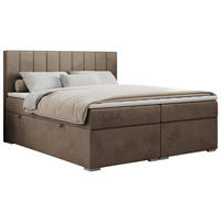 BOXBETT ALLY 200/200 Braun Velvet - H3 - Braun, Holz/Textil (200/200cm) - MKS
