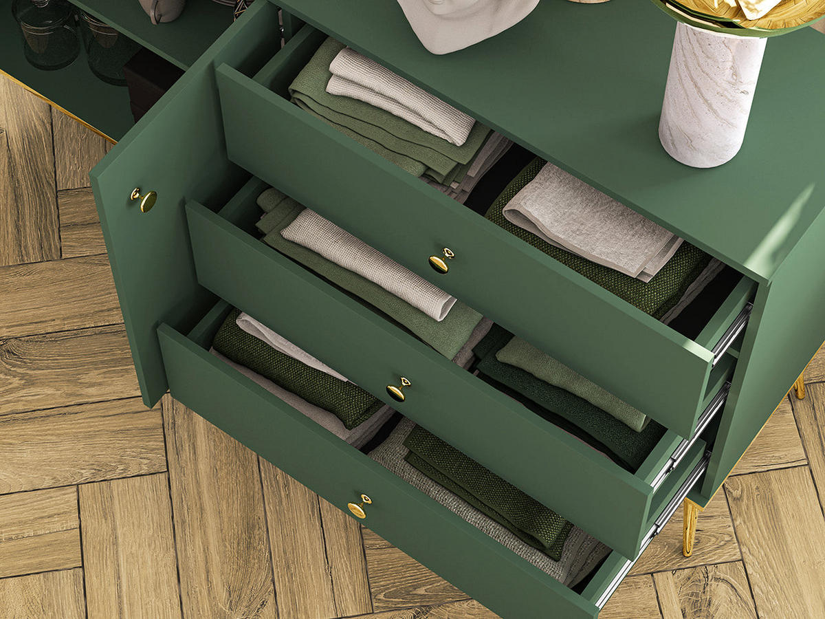 KOMMODE – 120 cm – Forest – Grün - Grün, Holzwerkstoff (120/85/40cm) - hi-markt