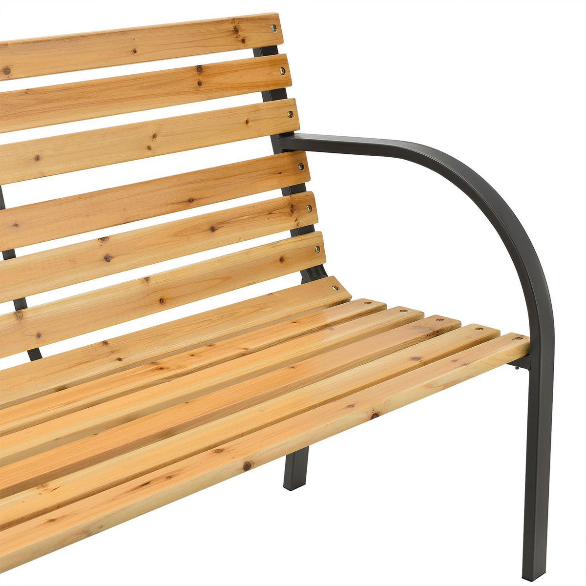 GARTENBANK Modena 2-Sitzer - Braun, Holz (120/82/62cm) - Juskys