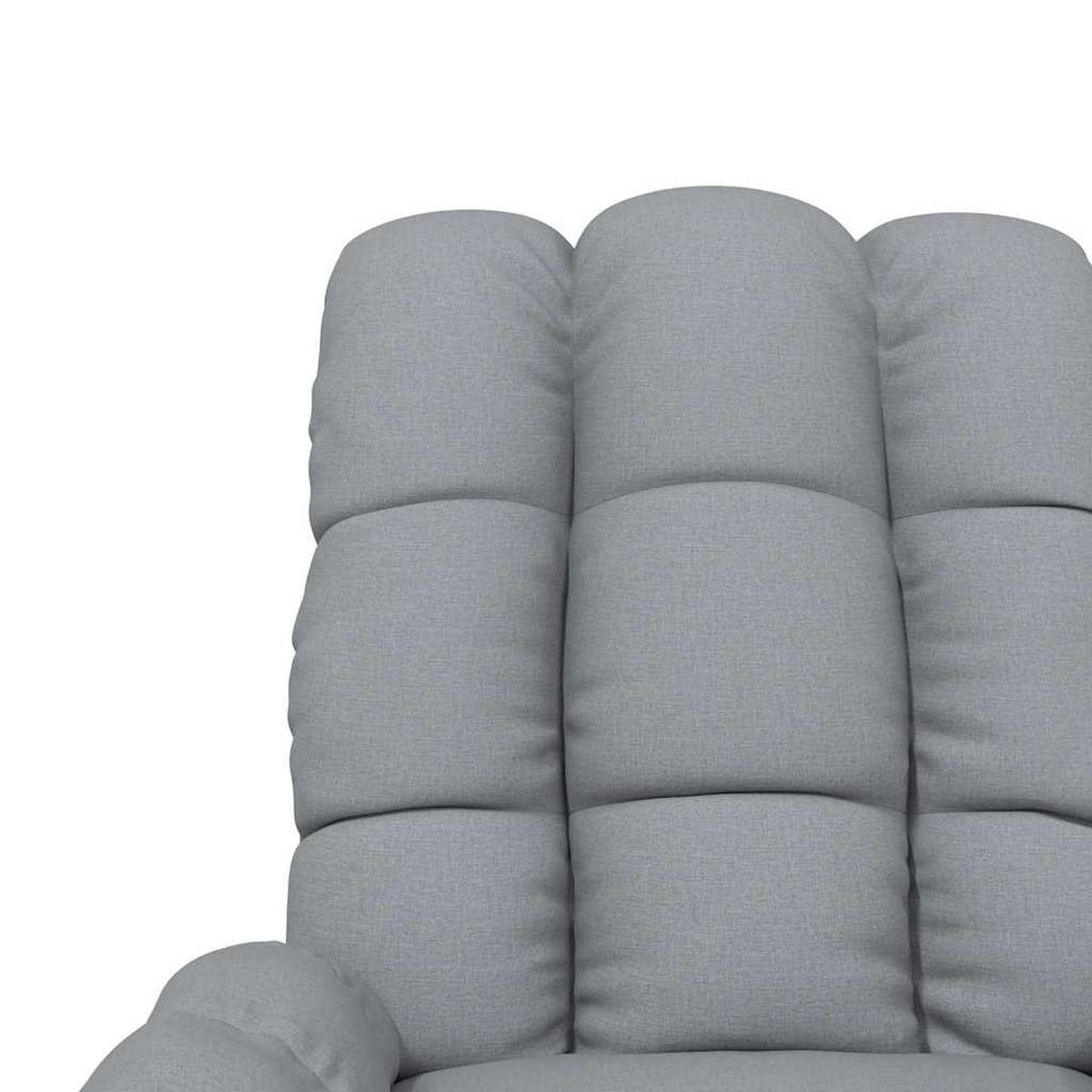 RELAXSESSEL Hellgrau Stoff - Hellgrau, Textil (99/84/74cm) - vidaXL