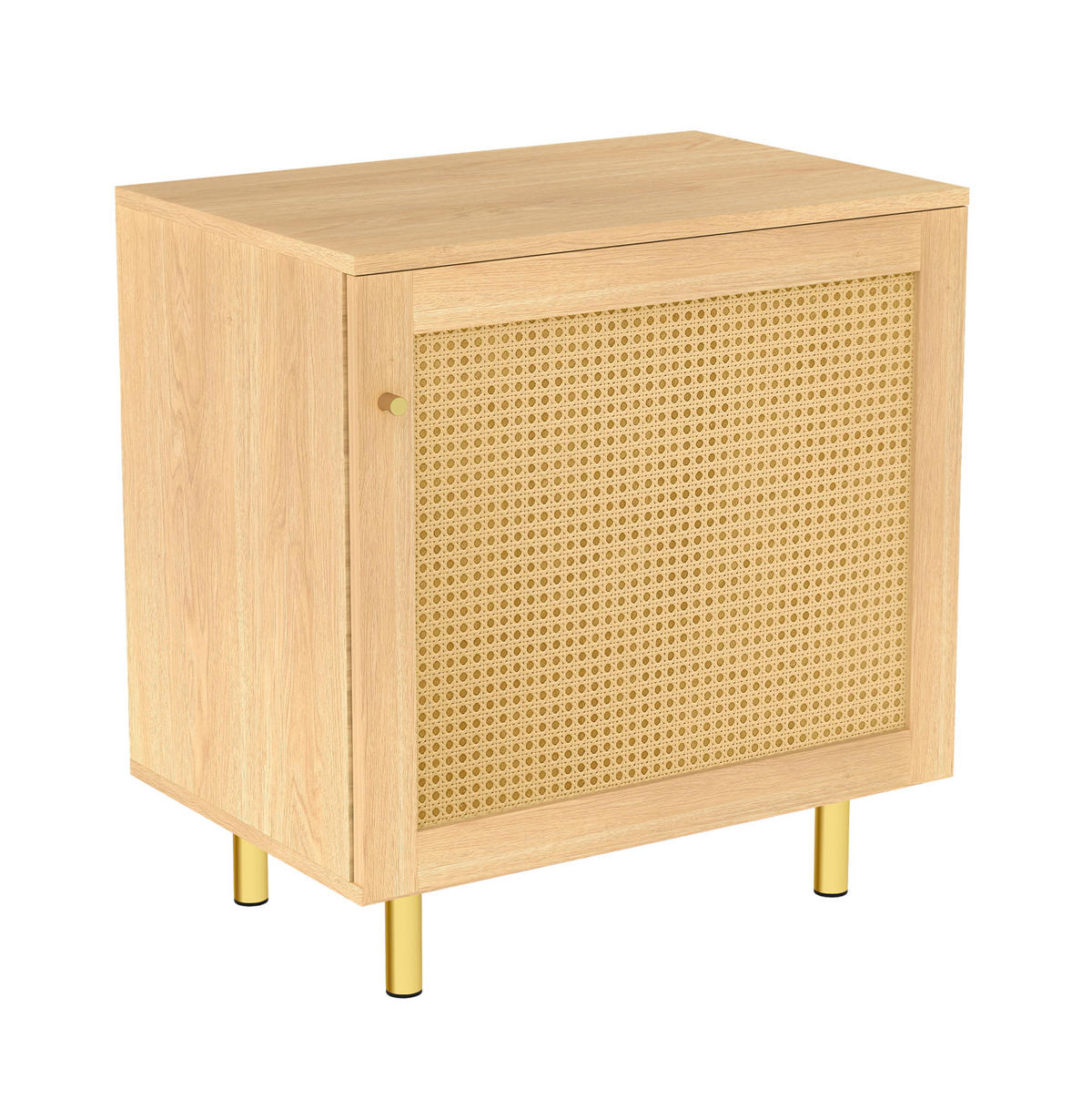 SIDEBOARD aus MDF 180x40x63 cm Natur mit modularem Stauraum und goldfarbenen Metallbeinen - Naturfarben, Holzwerkstoff (180/63/40cm) - Modfu