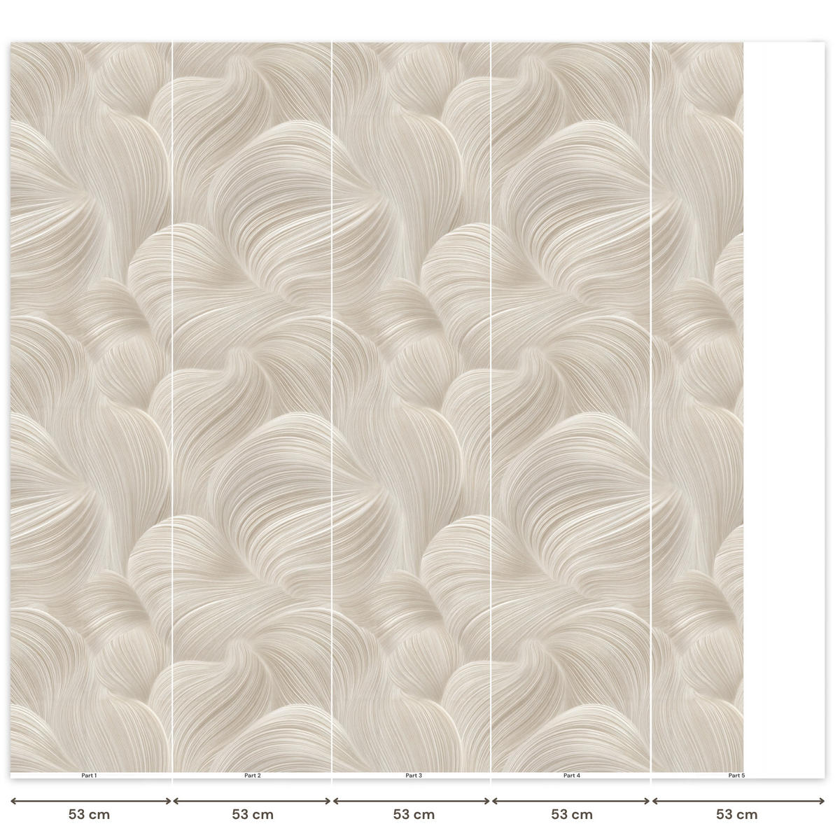 TAPETE - Lines - Ventilator - Beige - 220x240 cm - Creme, Papier (220/240cm) - OnlyWow