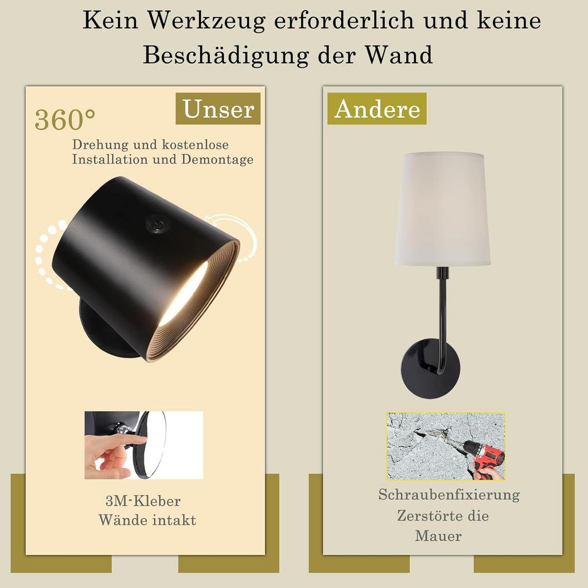 LED WANDLEUCHTE Emma - Schwarz, Kunststoff (9/8/11cm) - Nettlife