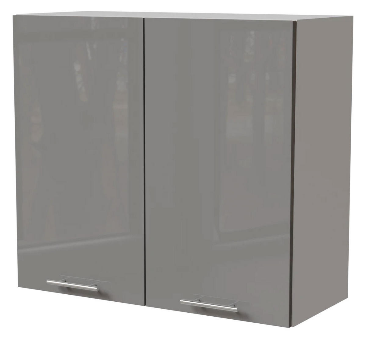 KÜCHENHÄNGESCHRANK Essen W3/80 Grau Hochglanz / Weiß Matt 80 / 32,5 / 72cm - Weiß/Grau, Holz/Holzwerkstoff (80/72/32.5cm) - Feldmann-Wohnen