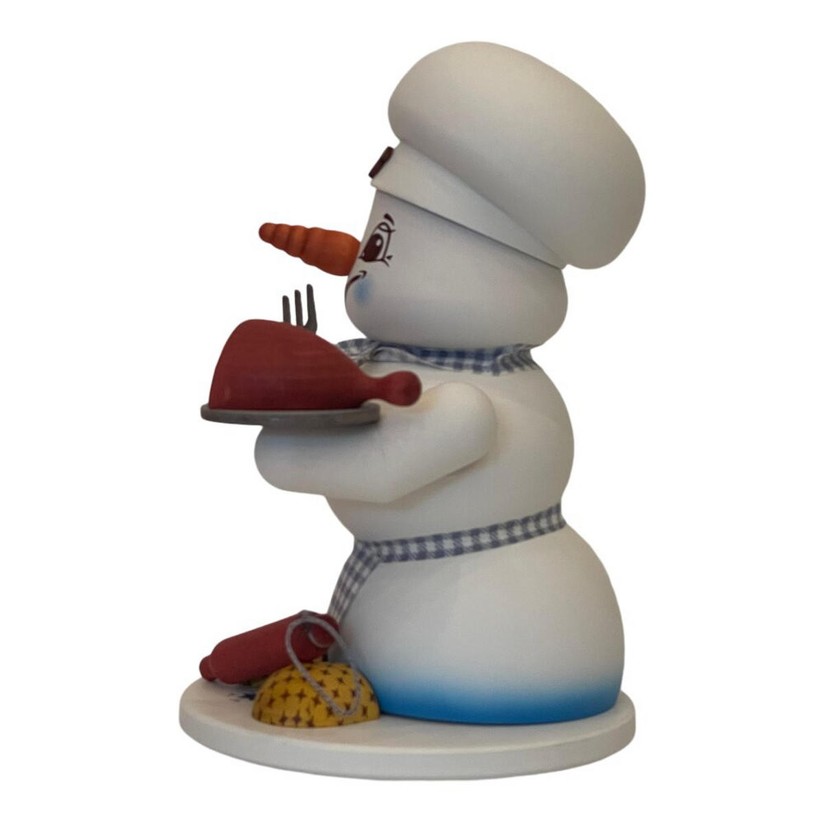 RAUCHFIGUR Schneemann Weiß Fleischer 19 cm - Multicolor, Holz (15/19/0.1cm)