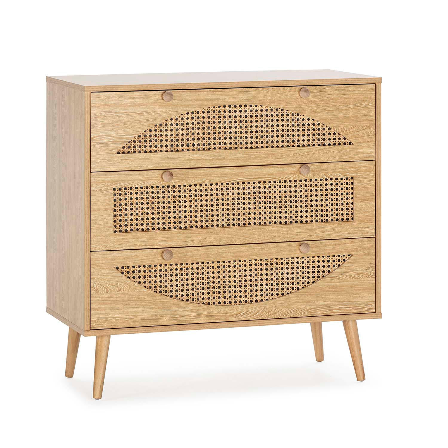 KOMMODE 80/80/40 Luna eichefarben - Honigeiche, Holzwerkstoff (80/80/40cm)