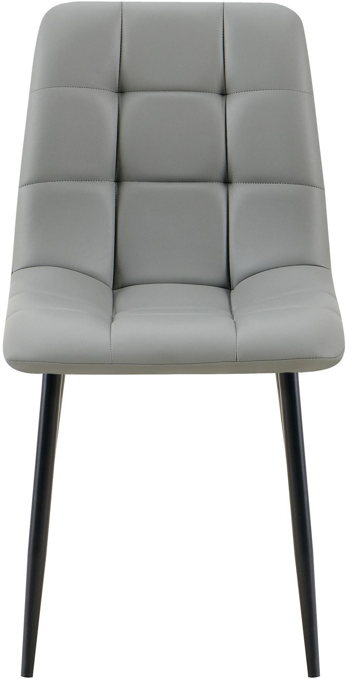 ESSZIMMERSTUHL Antibes 84x45x55 cm hellgrau - Hellgrau, Leder (45/84/55cm) - furnicato