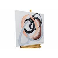 ACRYLBILD HANDGEMALT 80/80 cm - Beige/Weiß, Holz/Textil (80/80cm) - KUNSTLOFT