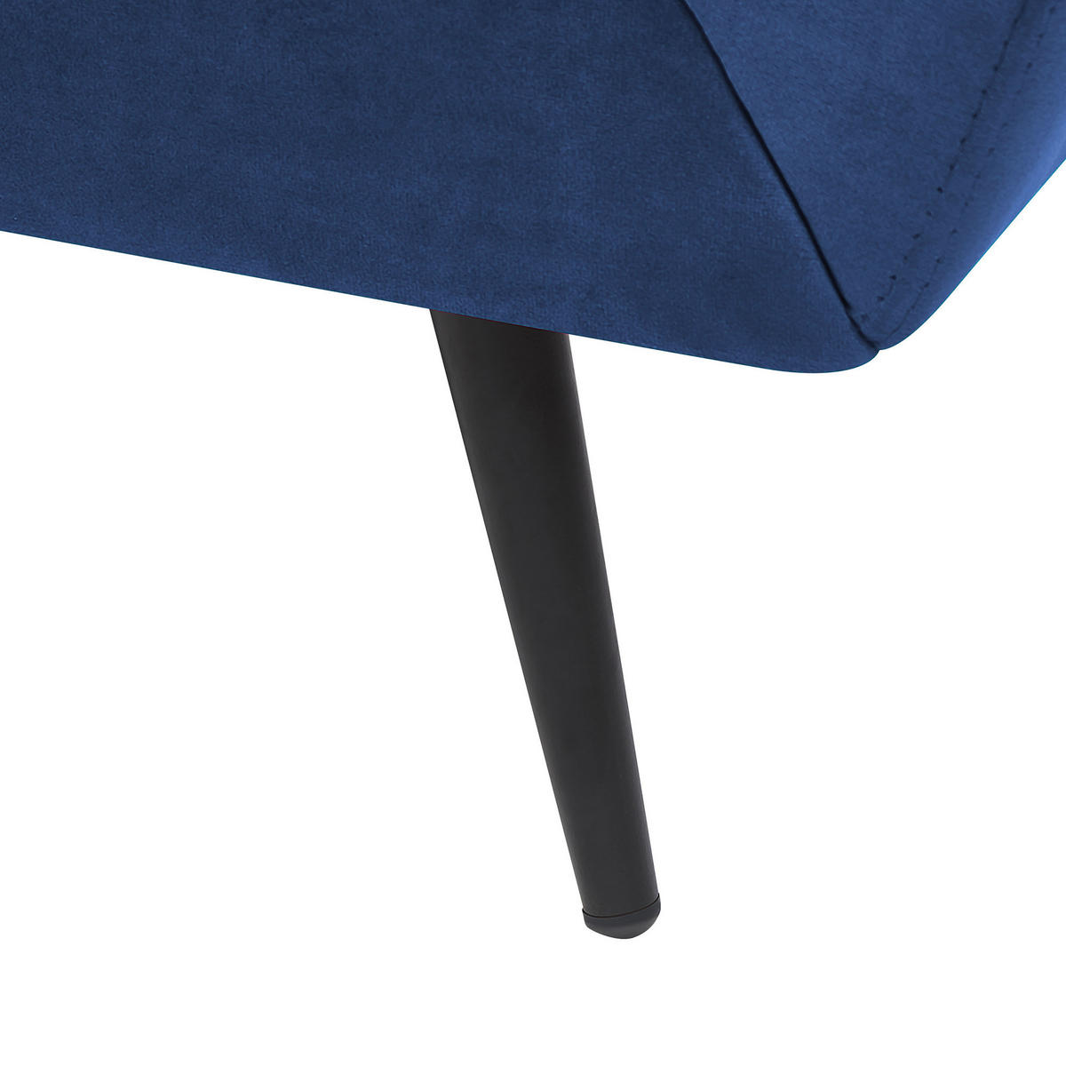 3-SITZER-SOFA Samtstoff Marineblau Lenvik - Hellblau, Textil (210/75/90cm) - Beliani