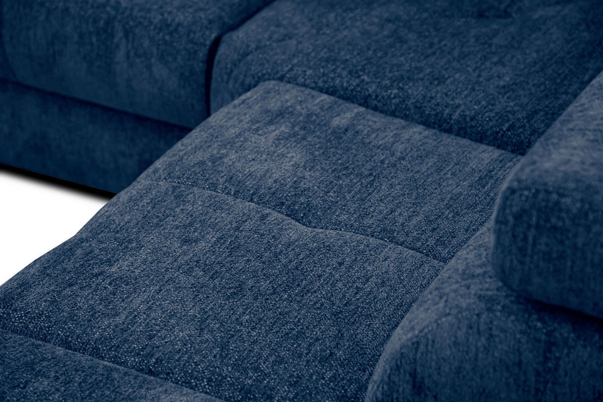 ECKSOFA CALVERA 5-Sitzer, dunkelblau - Dunkelblau, Holzwerkstoff/Textil (298/239cm) - Courtois Laville
