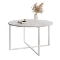 COUCHTISCH BESARO 75/47 cm runden, Weiß / Bianco - Weiß, Metall (75/75/47cm) - Idohome