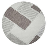 KURZFLOR-TEPPICH Lindo 8877 Beige 200x200 cm Rund - Beige, Textil (200/200cm) - carpet city