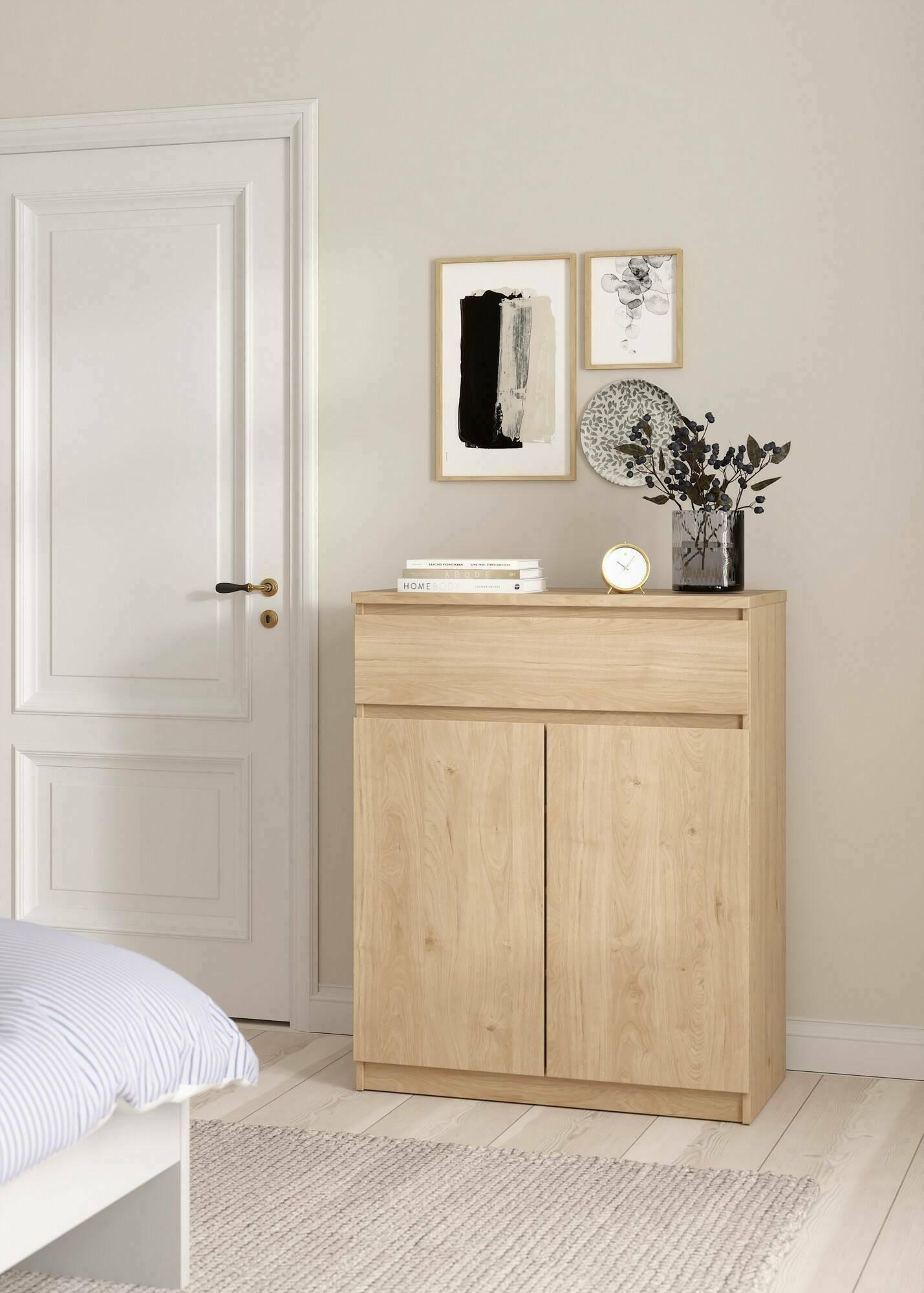 KOMMODE Eiche 40/80.4/100.4 cm - Braun, Holzwerkstoff (80.4/100.4/40cm) - DMORA