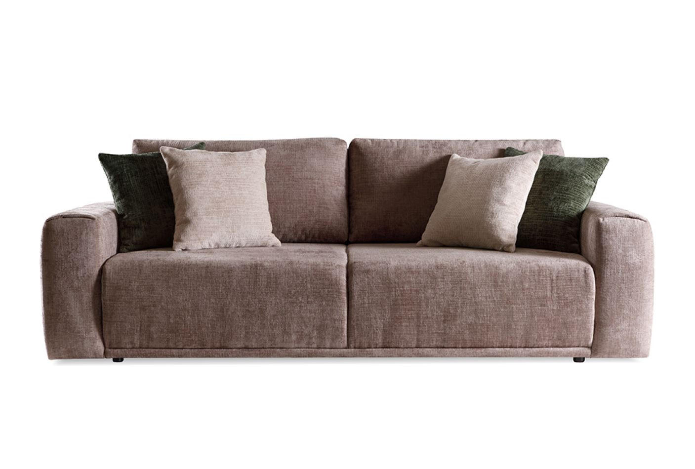 SOFA Alcamo Braun, Schlafsofa - Cappuccino, Holzwerkstoff/Textil (250/93/118cm) - Bettso