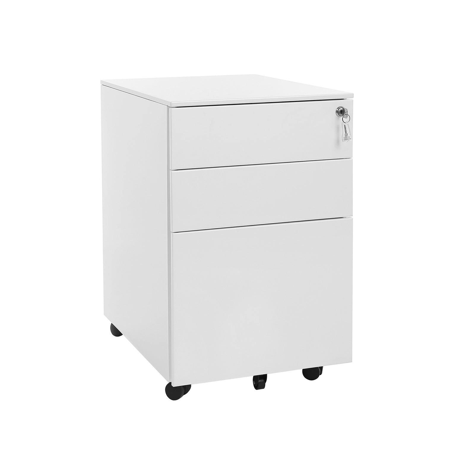 ROLLCONTAINER - Weiß, Metall (39/52/52cm) - Hansiro