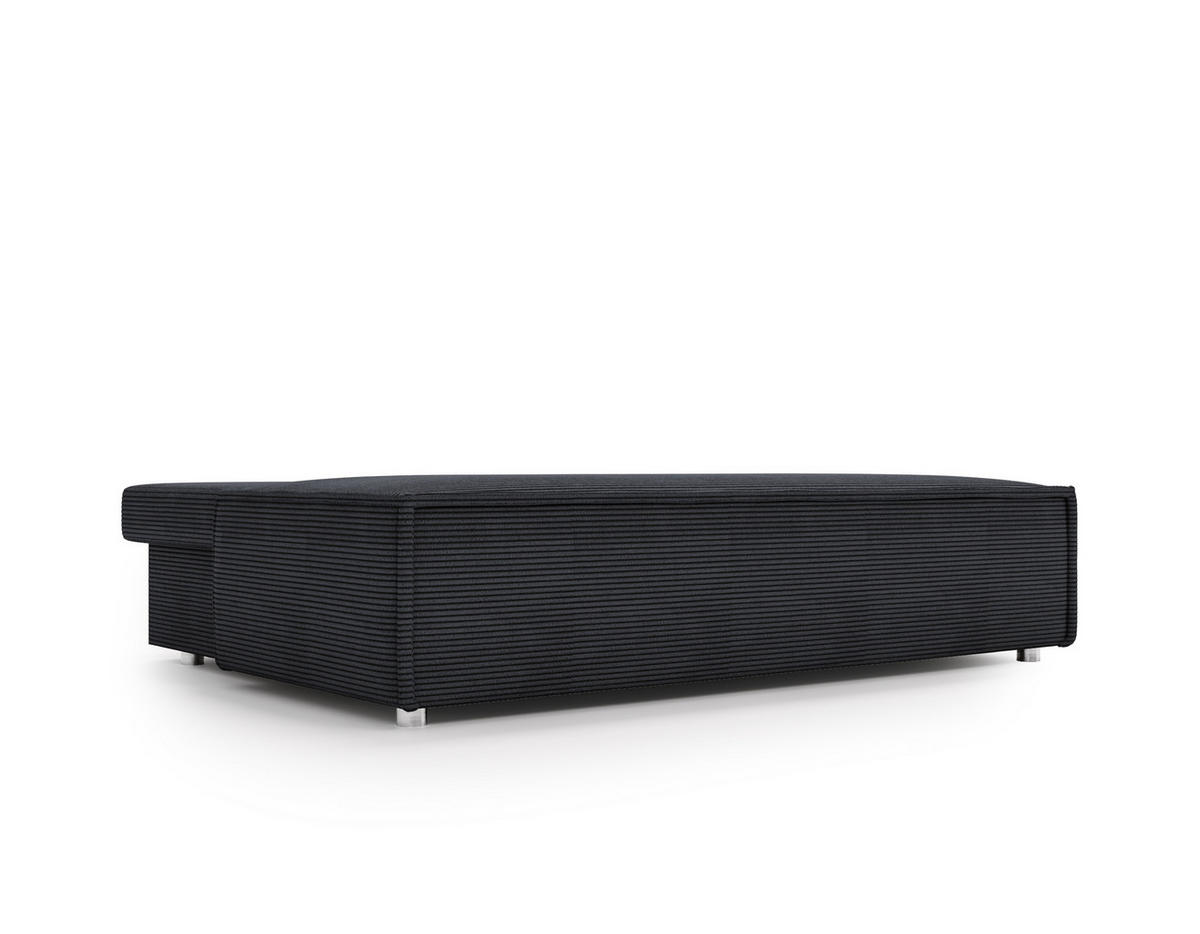 SCHLAFSOFA Mit Bettkasten DUO Poso Stoff Dunkelgrau - Dunkelgrau, Holz (198/89/90cm) - Kaiser Möbel