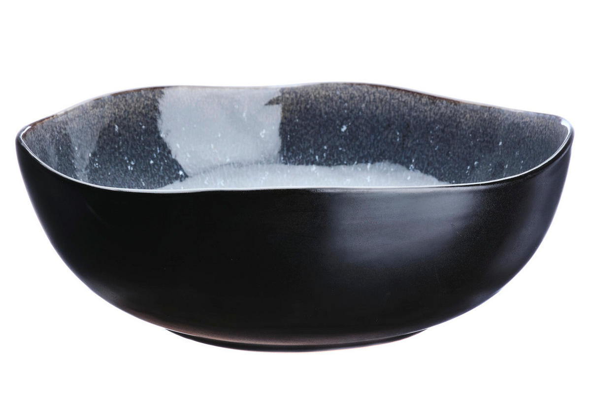 SALATSCHALEN Iris Ø24cm und Ø28,5cm - 2er-Set - Nachtblau - Blau, Keramik - Björn