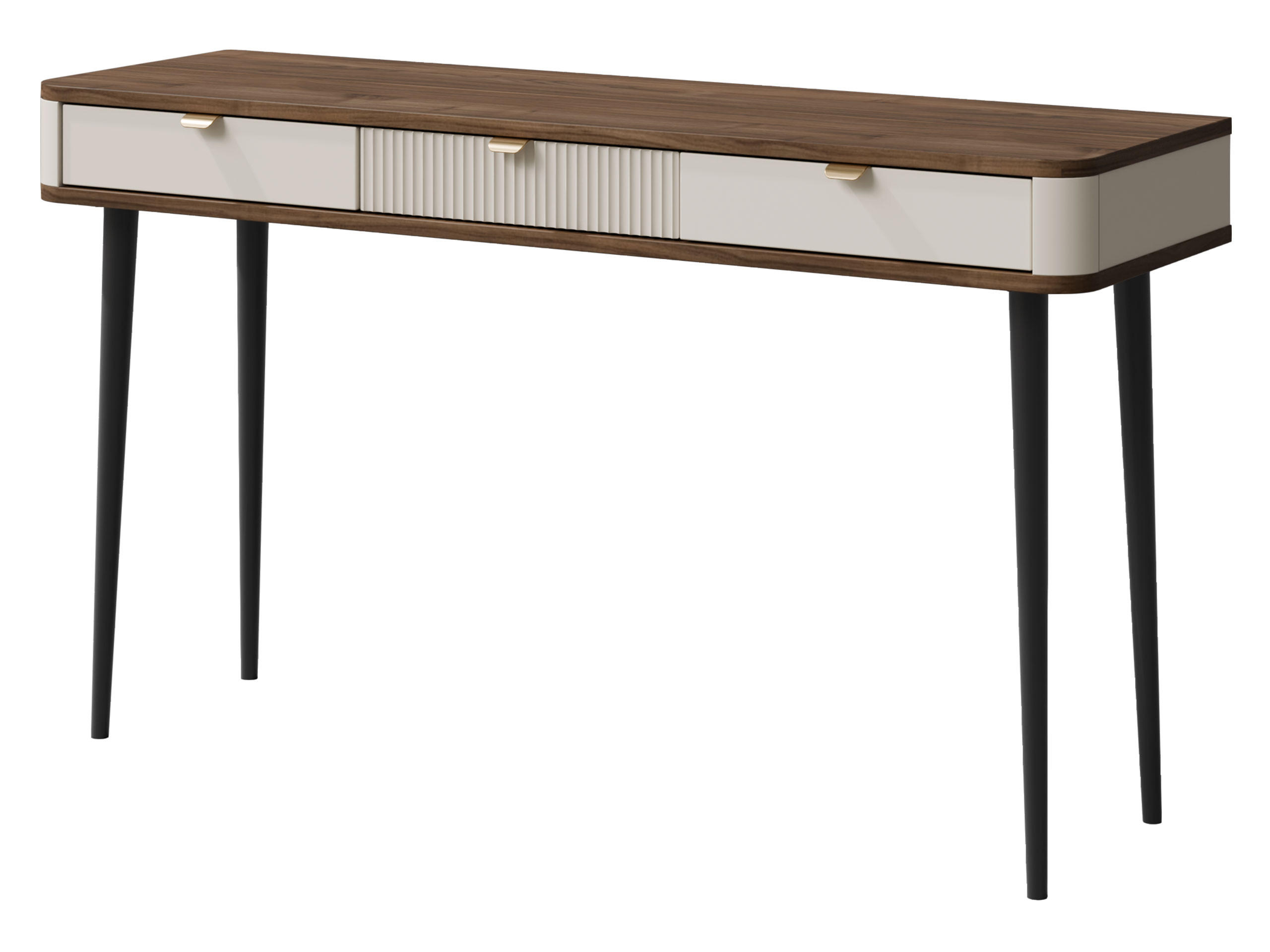 KONSOLENTISCH Marly RE15 - Kaschmir/Goldfarben, Holzwerkstoff/Metall (40/130/82cm) - MIRJAN24